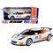 Lotus Evora Gt4 #41 "Gulf Oil" Light Blue With White And Orange Stripes 1/24 Diecast Model Car By Motormax